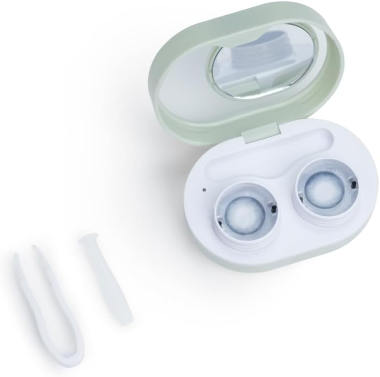 3N Soft Contact Lens Cleaner with Advanced Electrophoresis Technology, ReO2 Mini Pro, with Mirror and Tweezer (Green) - Image 2
